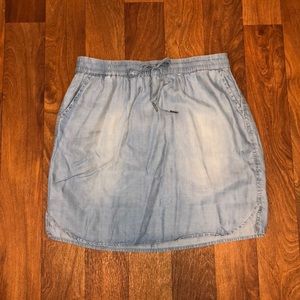 Jean Mini Skirt With Pockets